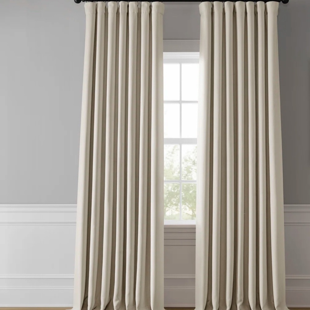 Room darkening curtains